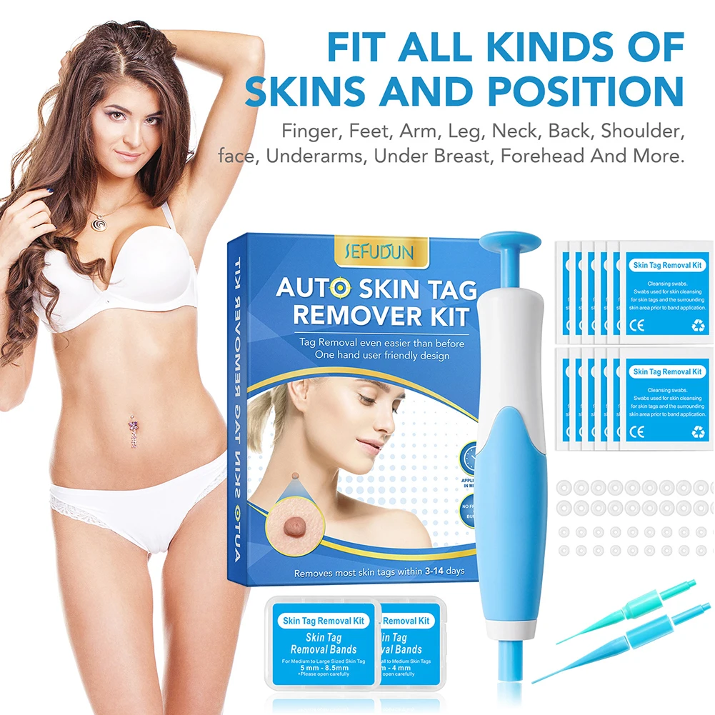 Rubber Rings Skin Tag Removal Device Face Beauty Accessories Remove Skin Wart Kits Multipurpose Supplies for Face Neck Chin Back view 4