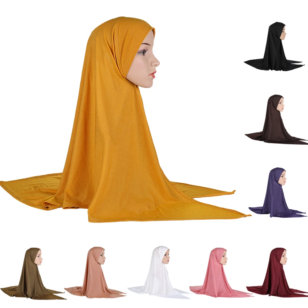 

20pcs Muslim Women Hijab Amira Ready To Wear Scarf Shawl Head Wrap Instant Headscarf Islamic Turban Prayer Hijab Hat Cap Ramadan
