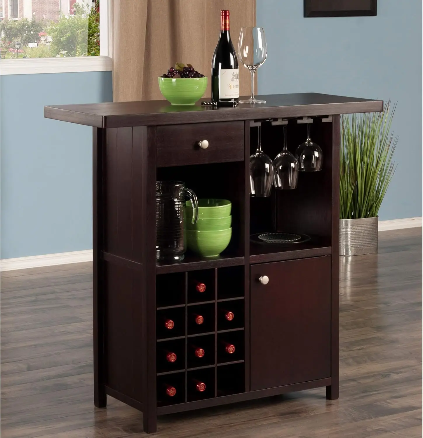 Macon Bar Wine Cabinet, Espresso