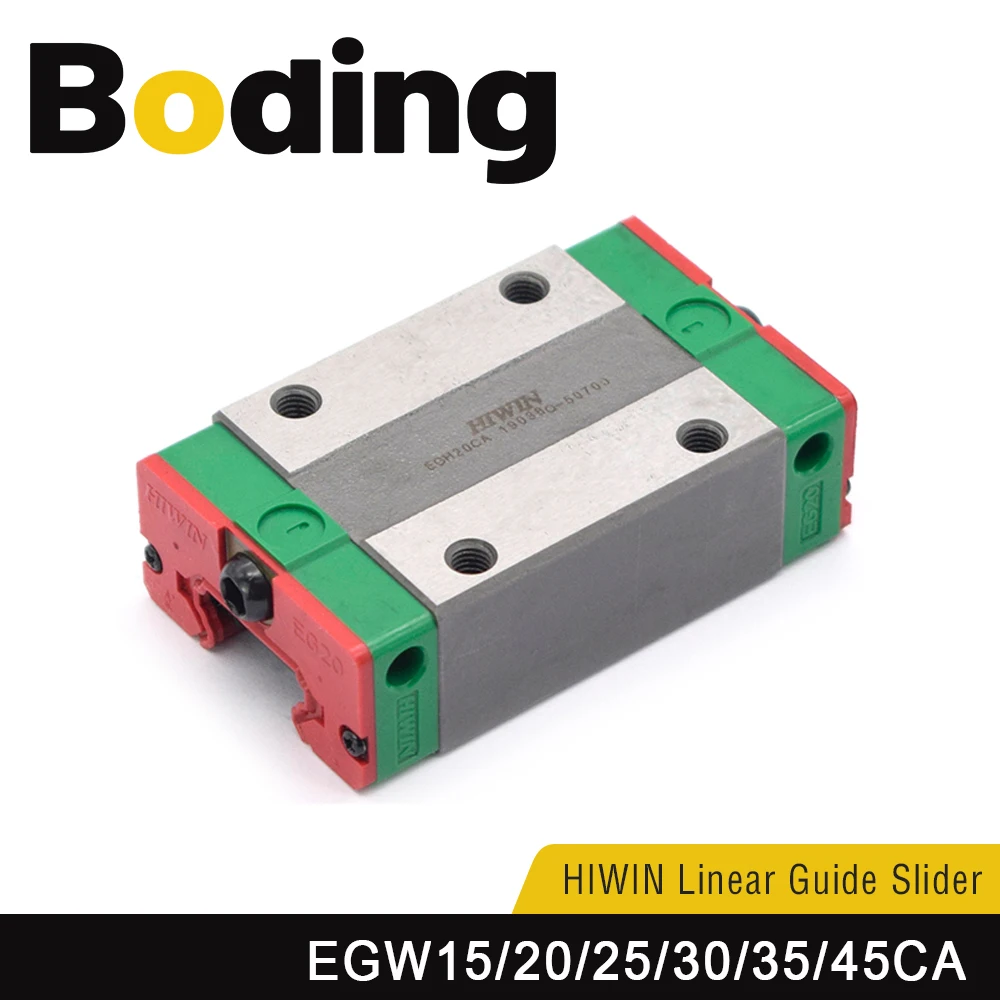 Boding Hiwin Linear Guide Slider Block EGH15CA EGH20CA EGH25CA EGH30CA EGH35CA  Grease Nipple Linear Rail Bearing For CNC Router