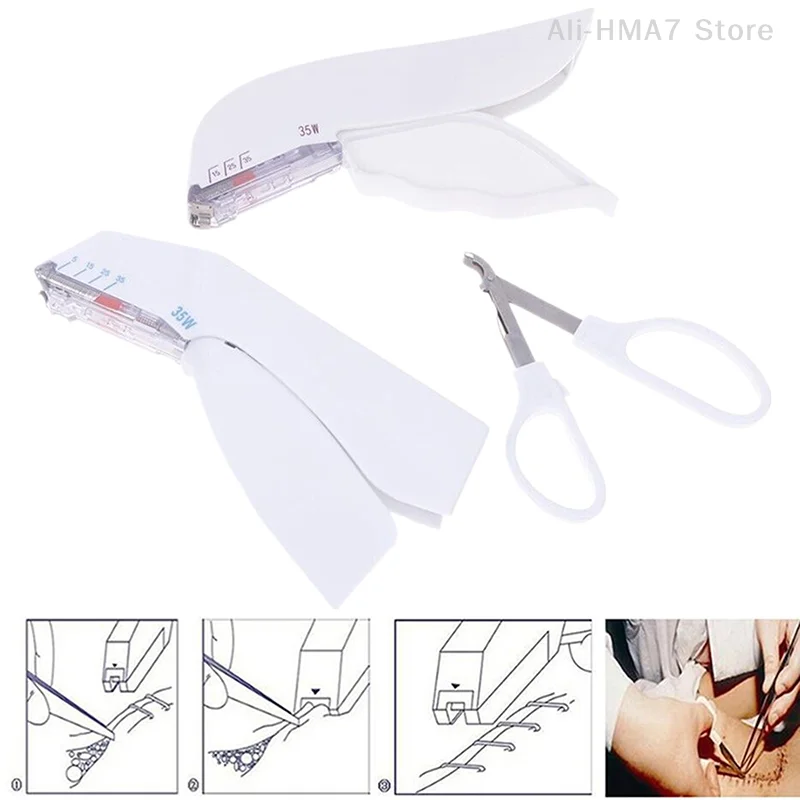 Professione Chirurgia medica Speciale Acciaio inossidabile Macchina per cucire la pelle Usa e getta 35W Chirurgia Pelle Cucitrice Sutura Cucitrice