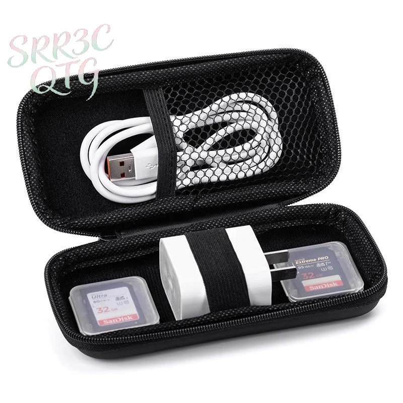Hard EVA Carrying Storage Case, Shockproof Organizer Bag For Small Electronics, Data Cables, Earbuds And Precision Mini Tools