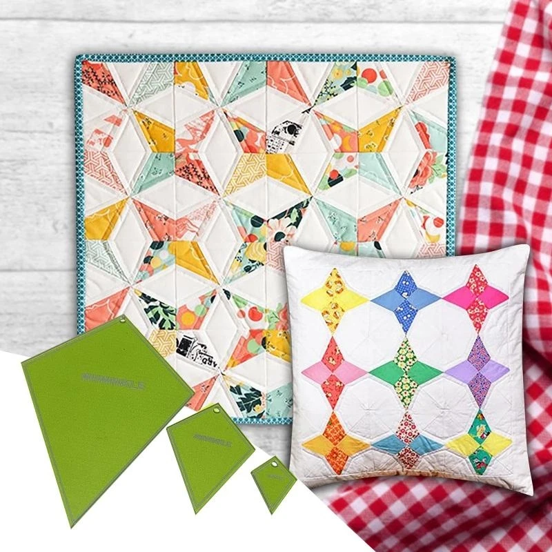 

Y5LB 3 Set Quilting Template Patchwork Ruler Periwinkle Design for DIY Handmade Lover