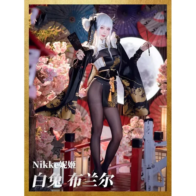 NIKKE The Goddess of Victory White Bunny X 777 White Rabbit Blanc Cosplay Costumes Sexy Kimono Jumpsuit Guns Prop Halloween Suit