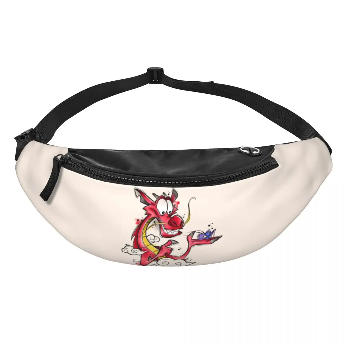 

Custom M-Mulan Cartoon Princess Fanny Pack for Men Women Cool Crossbody Waist Bag Cycling Camping Phone Money Pouch