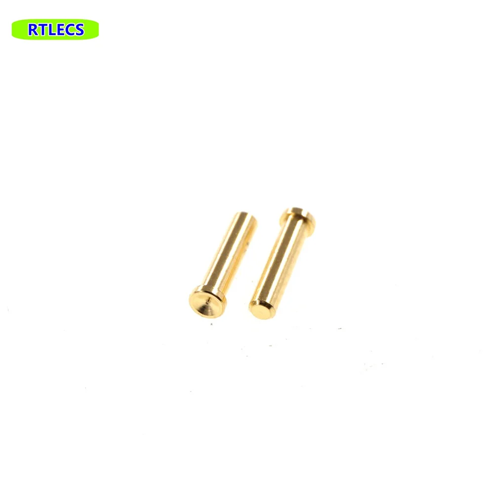 50 Pcs Concave Face Target Connector for Spring-Loaded Pogo Pin Gold Plated Conductive Pad Contact Round Tip Plunger