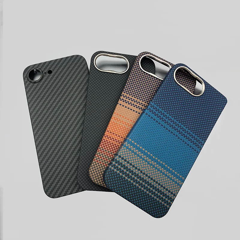 

Genuine Aramid Carbon Fiber Magnetic Cover For iPhone 16E iPhone16E 2025 Sunset Moonrise Thin Hard Matte Magsafe Armor Back Case