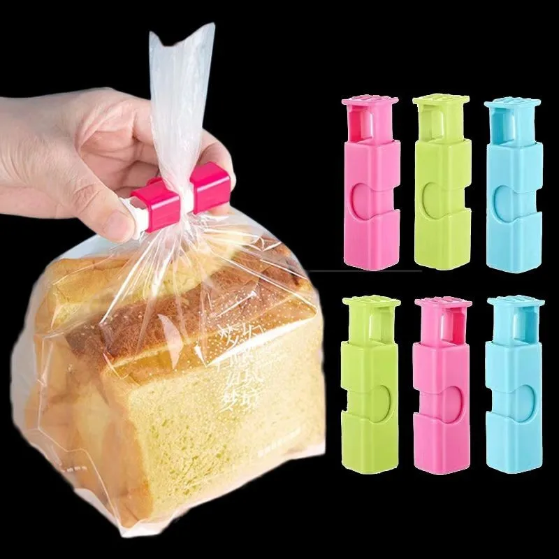 

10Pcs Food Sealing Clips Bread Storage Bag Clips For Snack Wrap Bags Spring Clamp Reusable Kitchen Organization Sealing Clamp