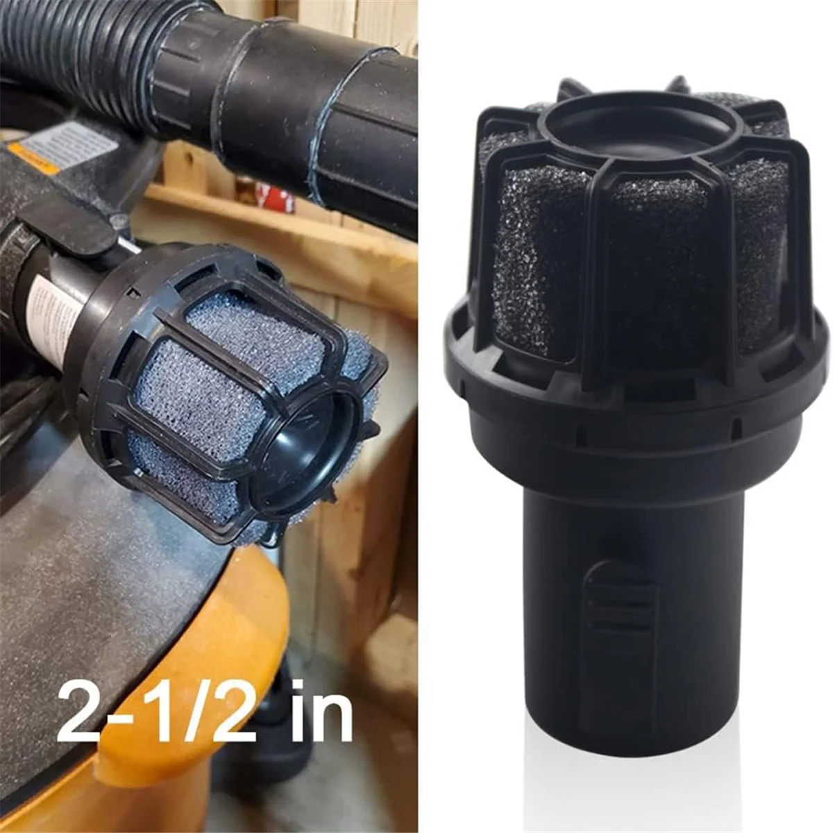 Silenziatore diffusore sottovuoto A66T da 2-1/2 pollici, diffusore silenziatore Attacco aspirapolvere umido/secco CMXZVBE38660 per negozio artigianale