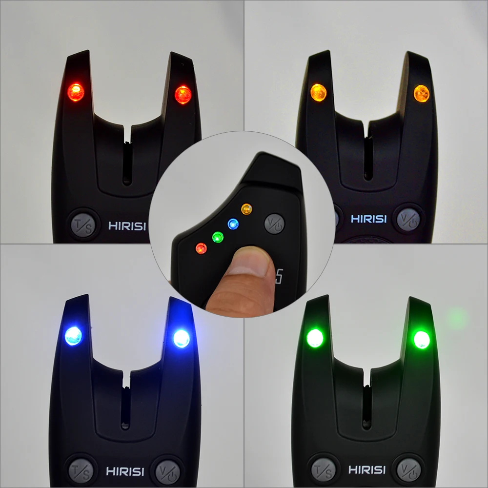 Hirisi اللاسلكية الكارب الصيد إنذار مجموعة مقاوم للماء ، أجهزة إنذار لدغة الصيد الصيد دغة مؤشر الصيد الملحقات S5