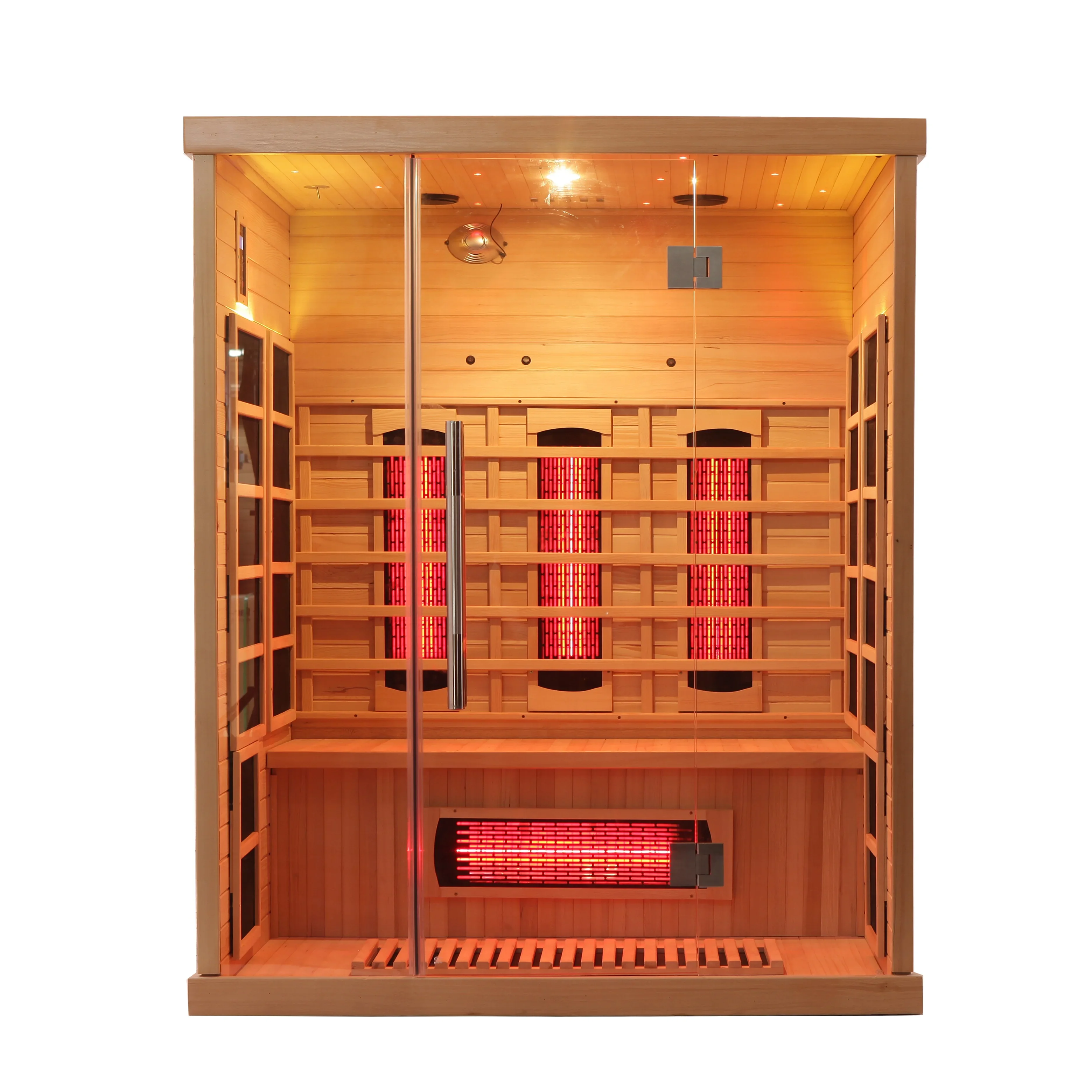 Luxury 2-4 Person Canadian Hemlock Indoor Far Infrared Sauna Room