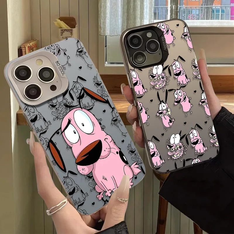Coque de téléphone pour Oppo Realme 15 14 13 12 11 10 9i 8 8i C75 C65 C63 C55 C53 C35 C33 C20 C21Y C15 C21 Pro Plus, motif Courages Cowardly Dog