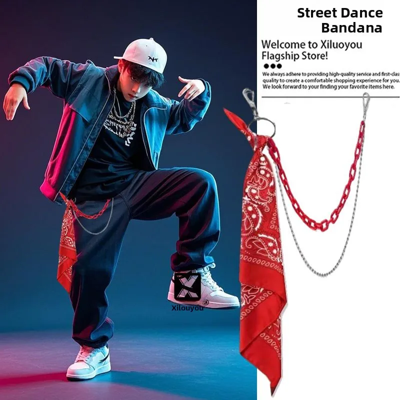 

Children's Street Dance Hip Hop Pants High Street Square Scarf Waist Chain Accessories Boys' Waist Chain Girls' Floral Headsc...