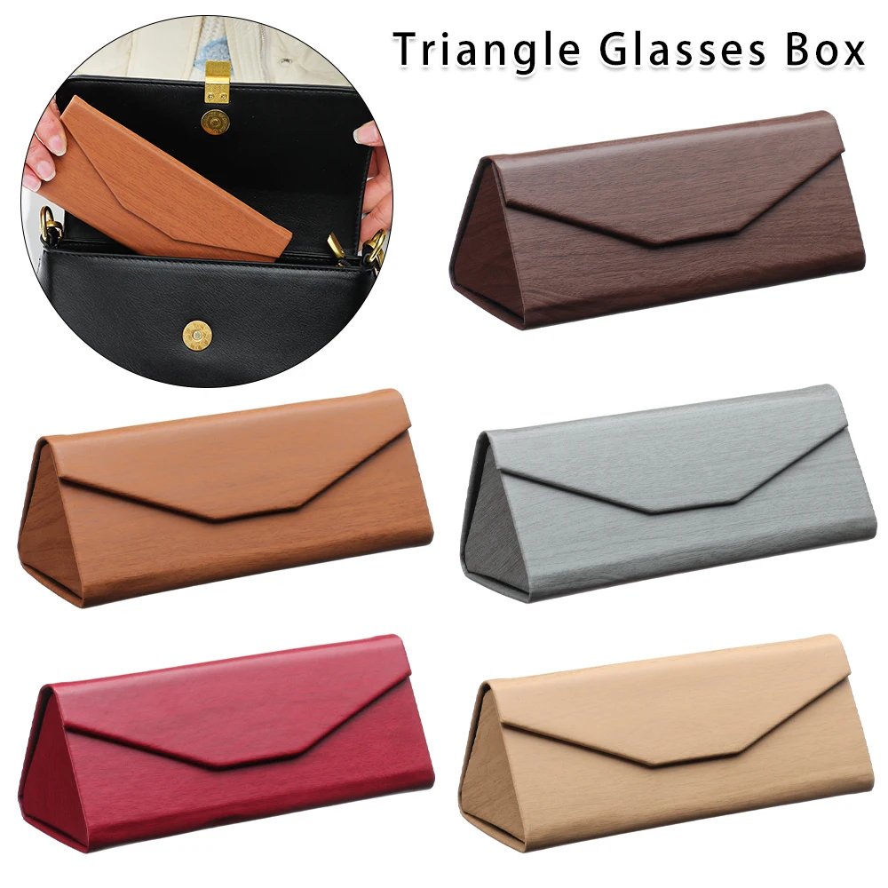 Mode Holzmaserung Reise büro Brillen halter Brillen etui Brillen zubehör Brillen box