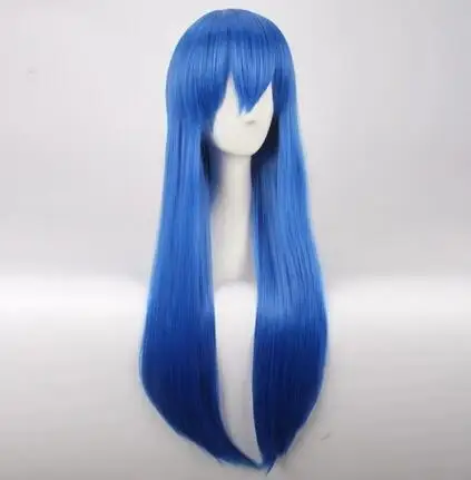 Anime Fairy Tail Women Wendy Marvell Cosplay Wig Wendy Marvell Blue Long Straight Hair Wig Costumes