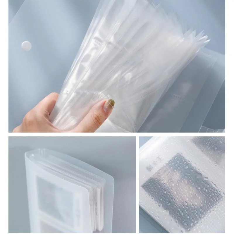 Pocket Mini Photo Album Transparent Album Photo Card Holder Mini Album Storage Collect Book Card Train Ticket Album