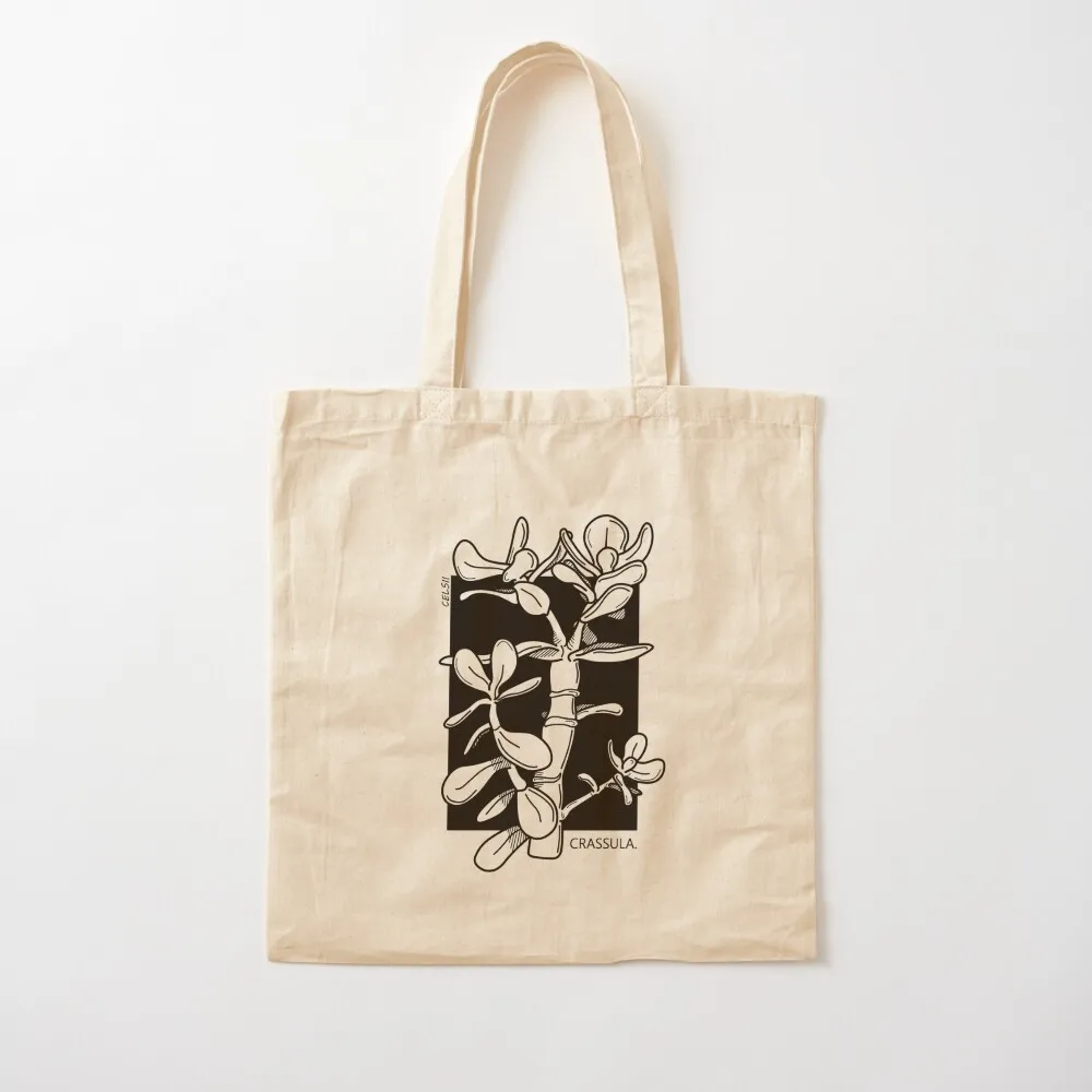 Crassula jade plant Tote Bag Gift bag women bag Fabric cute pouch