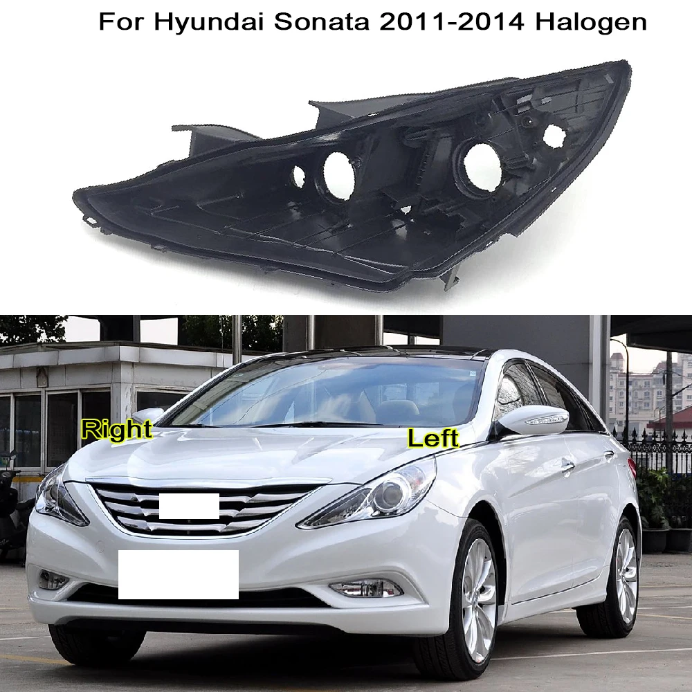 For Hyundai Sonata Halogen Front Headlight Base Cover Head Light Back Lid Head Lamp Back House Headlamp Rear Shell 2011-2014