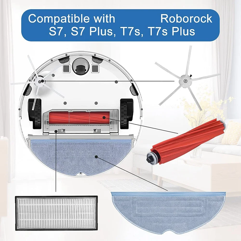 A83G-ملحقات لـ Roborock S7 S7 + S7 Plus S7 Max T7S T7S Plus جهاز آلي لتنظيف الأتربة