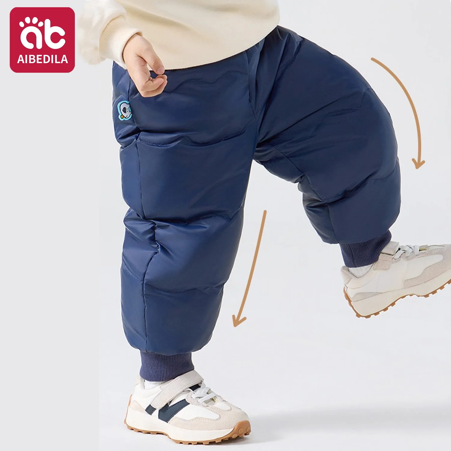 

AIBEDILA Infants Down Pants Lightweight Warm Children Pants 90% White Duck Down Winter Pants Boys Girls Baby Trousers New