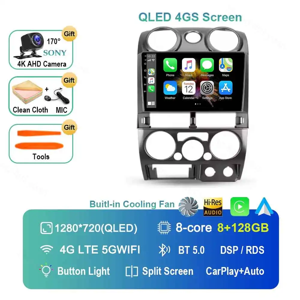 Android 15 Voor Chevrolet Colorado 2006-2012 Voor Isuzu D-MAX MU-71 2008-2012 Carplay Auto 2K Scherm autoradio Multimedia WIFI