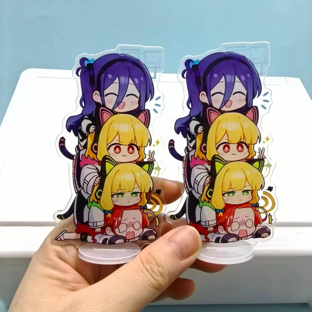 Blue Archive Acrylic Stand Game Dev Team Yuzu Arisu Midori Momoi Stack Figure Desktop Decor Game Fans Collection Gift 2pcs/set