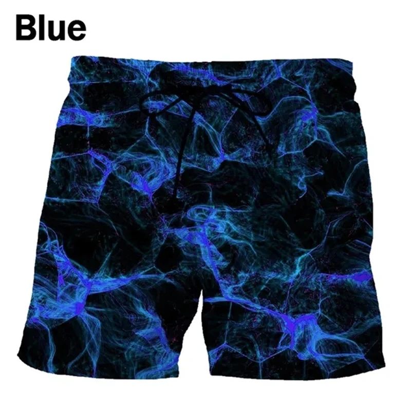 New Dark Colors 3D Swimming Shorts Men Misty Summer Shorts Trunks Casual Comfort Beach Short Pants Masculino Swimsuit homme