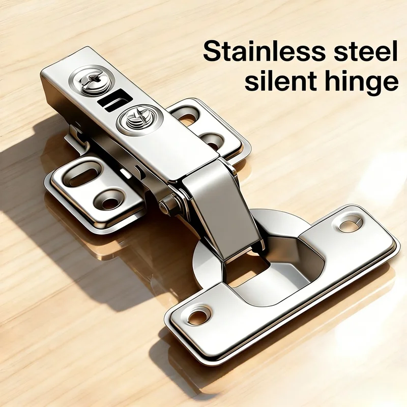 2Pcs Cold Rolled Steel Hydraulic Soft Close Cabinet Hinges Damper Buffer Furniture Hardware for Kitchen Cupboards Wardrobe