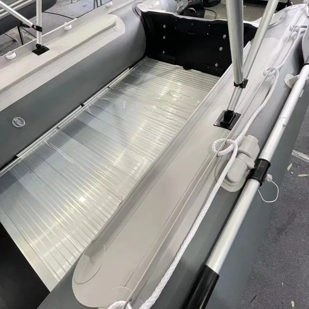 قارب الحوامات التجاري القابل للنفخ/قارب PVC محمول مع خيمة وعجلة #5