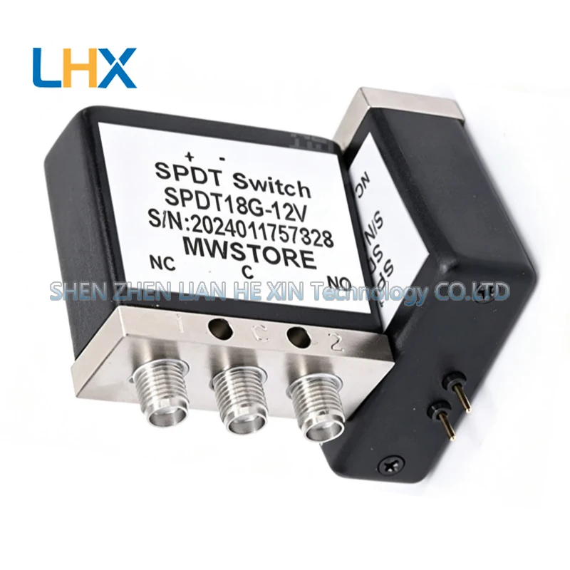 SPDT RF coaxial switch SMA female single-pole double-throw mechanical switch relay 12V/24V DC-18GHz in stock