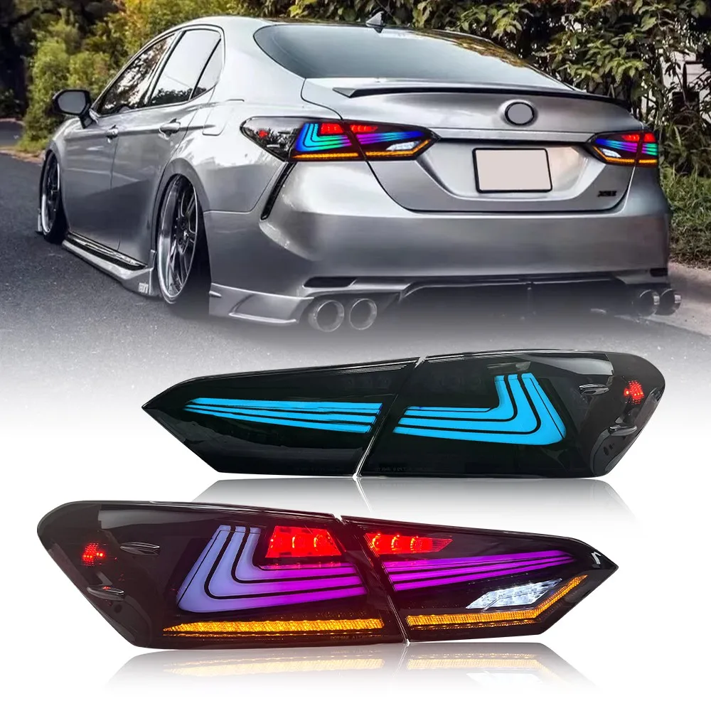 

LED TailLight Assembly For Toyota Camry Sedan LE/SE/XLE/XSE/L 2018-2024 Smoke LED Tail Light w/ Dynamic