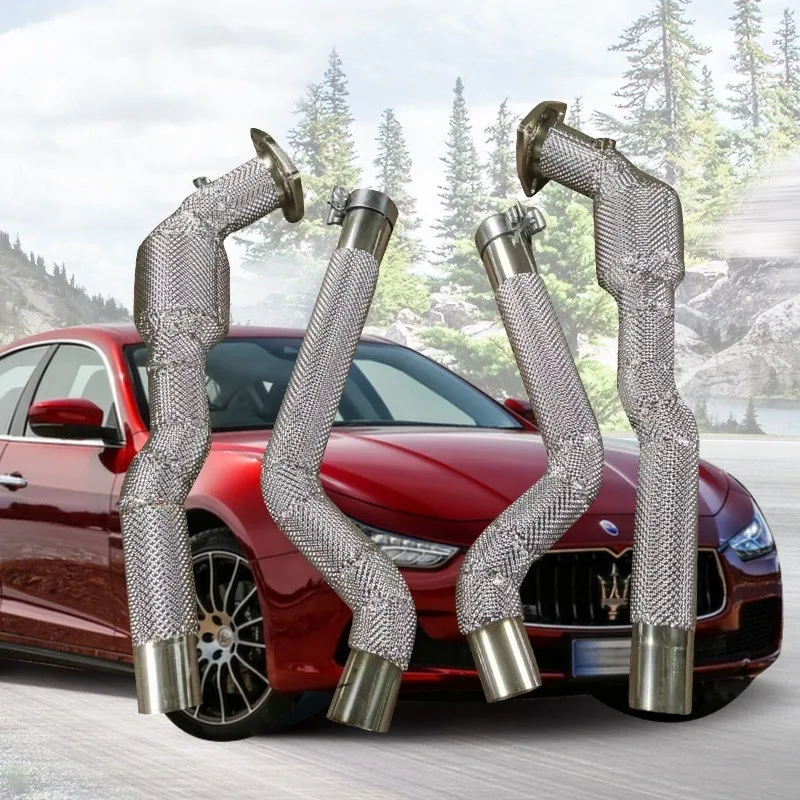 33.High Performance Stainless Steel High-Flow Front Pipe With Catalytic Converter for  /Levante/Quattroporte
