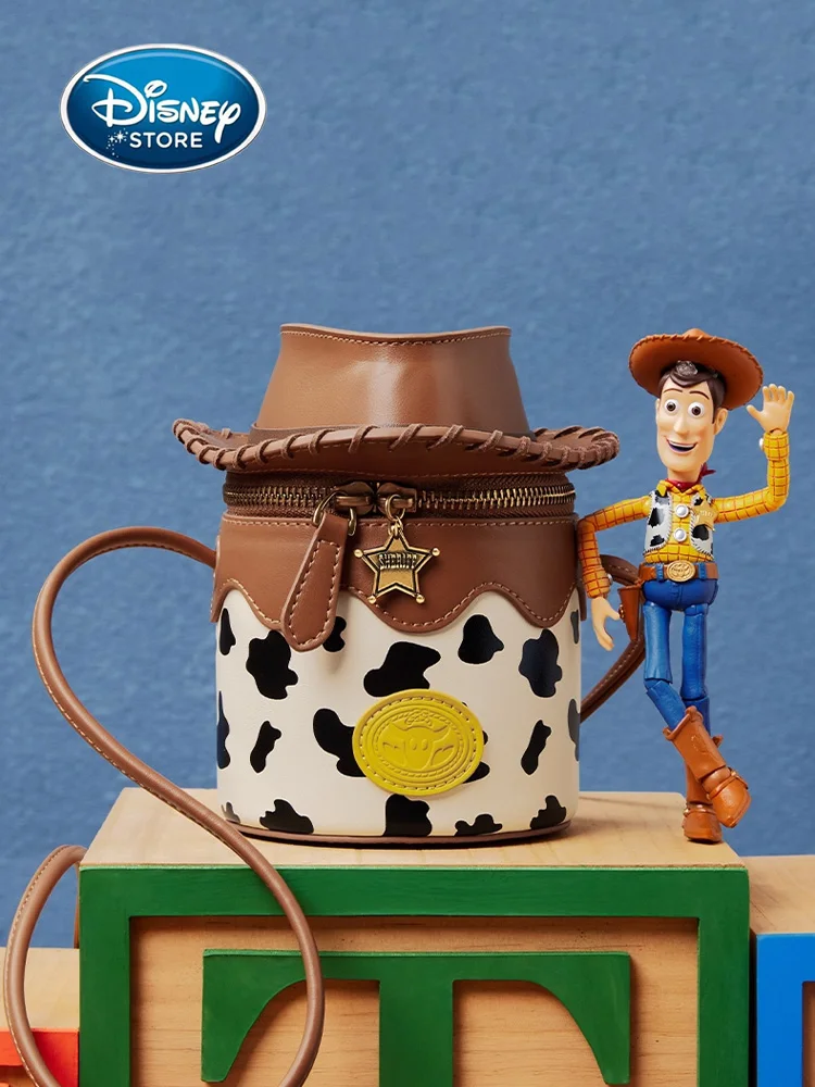 

Disney Toy Story Women Shoulder Bag Woody Bucket Bag High Quality PU Leather Girl Crossbody Bags ﻿