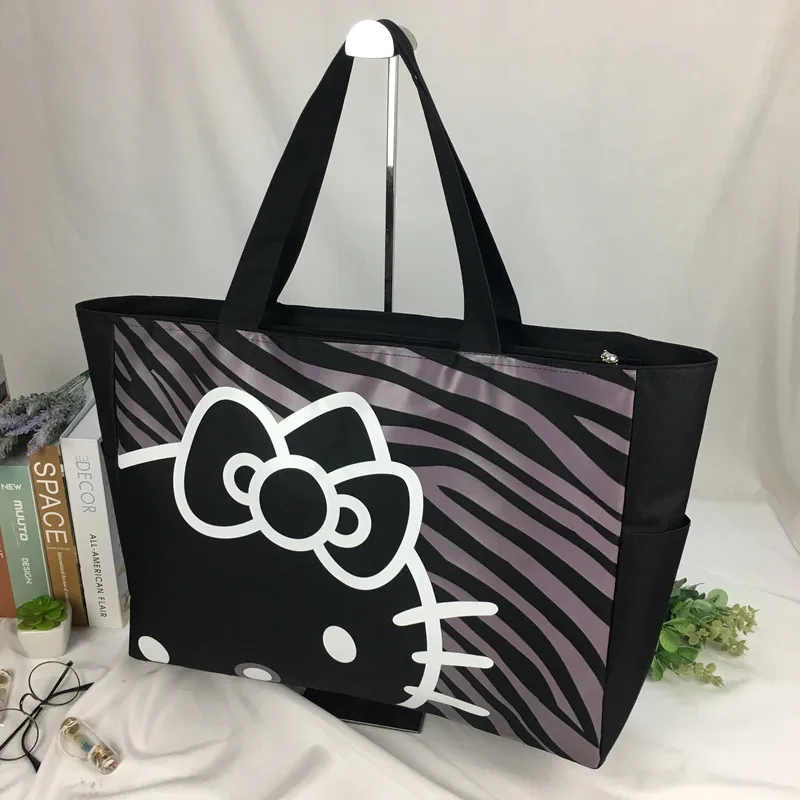 

Sanrio Large Canvas Bag Hello Kitty Shoulder Bag Foldable Super Large Capacity Handbag Shopping Bag Storage Bag