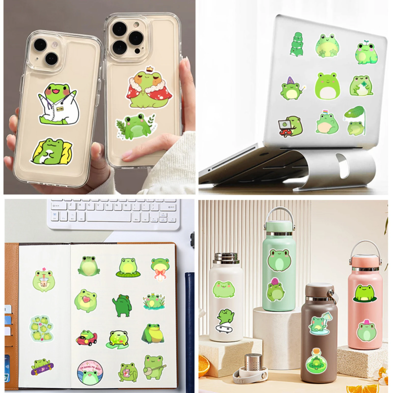 10/25/50pcs Funny Cute Frog Graffiti Stickers for DIY Stationery Suitcase Water Bottle Phone Laptop Skateboard Scrapbooking