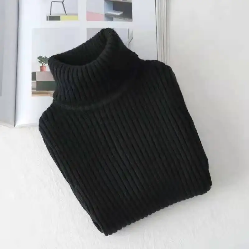 Autumn Boys Girls Turtleneck Sweaters Winter Kids Clothes Warm Pullovers Girls Knitted Sweater Baby Boy Wool Coat Tops 2Y-9Y