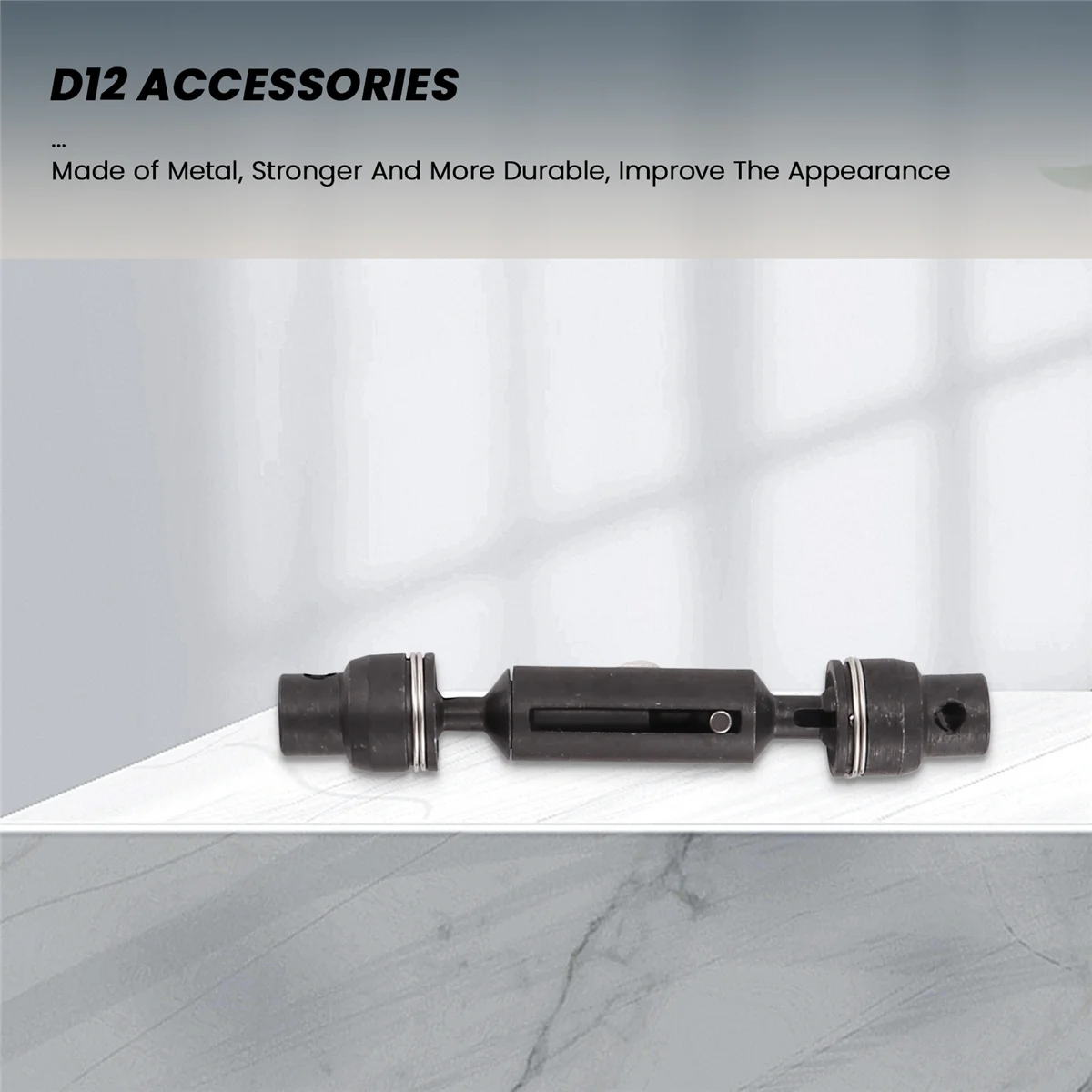 عمود محرك CVD معدني من BAAA لـ WPL D12 C24 C34 B14 B24 B16 B36 MN D90 MN99S HengLong RC ملحقات قطع غيار السيارات، أسود