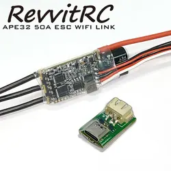 RevvitRC APE32 AM32 50A ESC Bluetooth Parameter Adjust With WIFI Link 5~10V For Traxxas TRX4 Axial SCX10 MOA Ventru Crawler Part