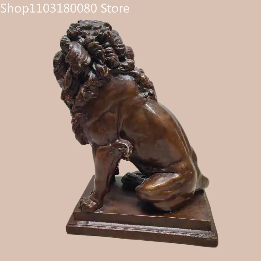 21cm Antique Finish Copper Lion of Judah statue Judaica Home Altar decor sculpture view 5