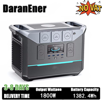 DaranEner NEO1500Pro 1382Wh LiFePO4 Power Station ,Large Capacity Battery,  1300W AC input Fast Recharging Speed