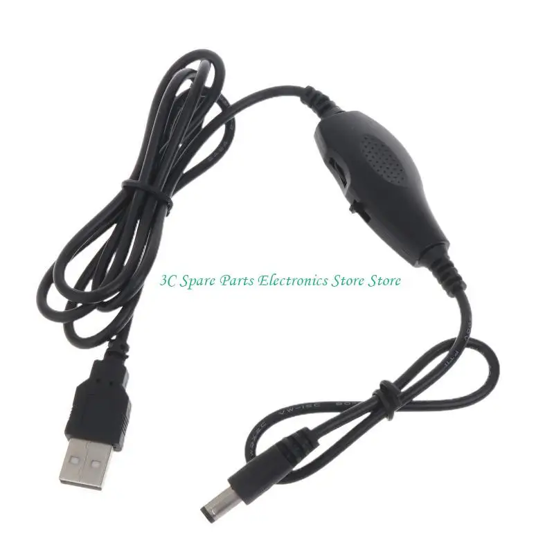 SZ 5V USB to 12V 6W Brightness Control Adjustable Speed Cable with ON OFF Switch for 12V Ceiling Fan Single Color LED Light
