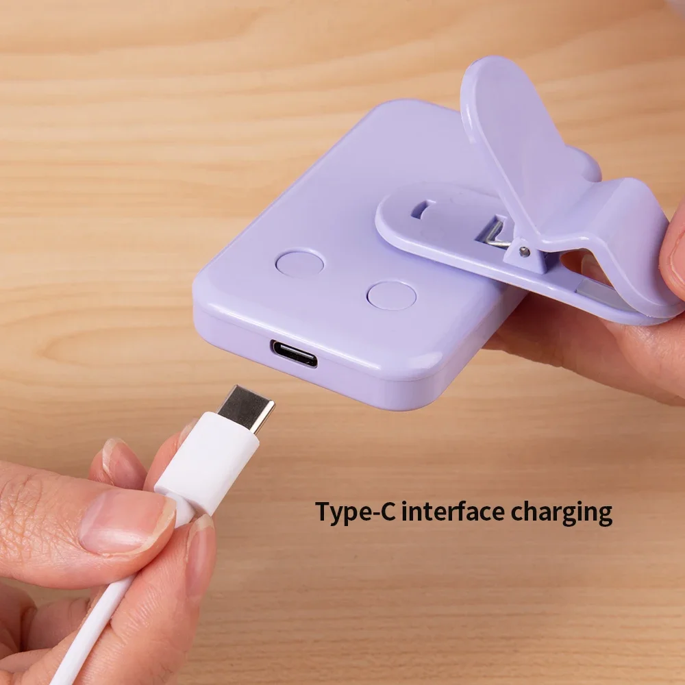 Mini Selfie Fill Light 2 Color Modes Adjustable Brightness Rechargeable Clip on Mobile Phones Computers Photography LED Lights