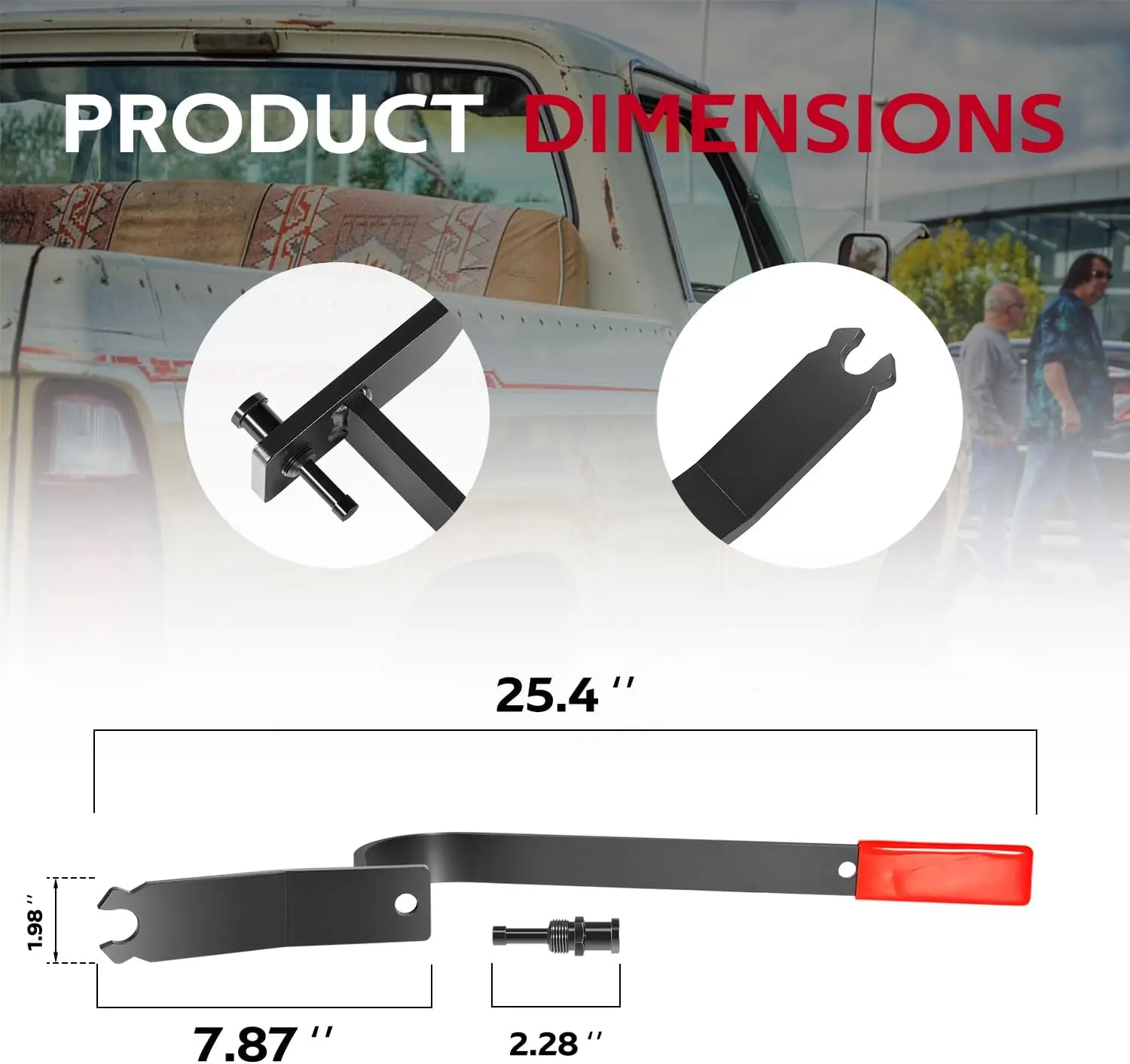 TM 65800 Car Door Adjuster Adjusts Door Hinges on Most Cars & Light Trucks Door Alignment Tool for Both Bolted and Welded Hinges