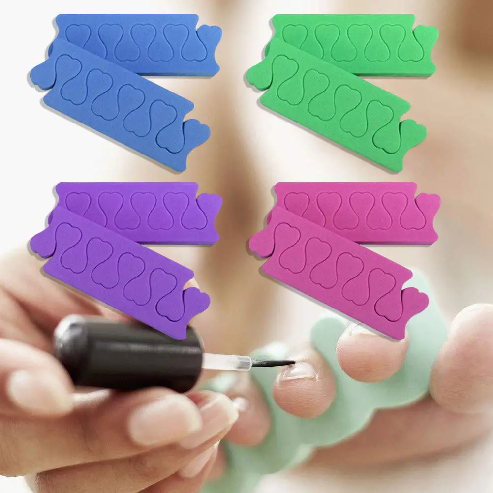 100Pcs Heart Sponge Toe Separators for Pedicure Nail Art Soft Finger Spacers Drying Protection