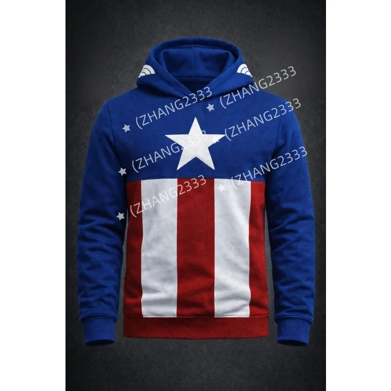 Trendy New Superhero Costume,Cosplay,Parent Child Leisure Interaction,Running Sportswear,Lightweight Autumn Fleece Pocket Hoodie