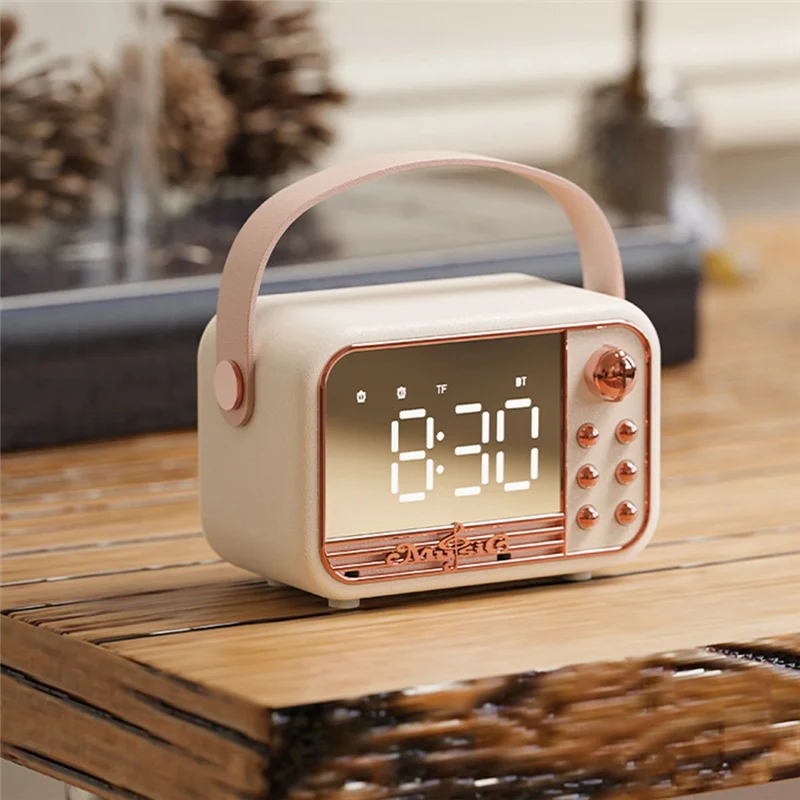 BAAG-Retro Bluetooth-динамик Поддержка TF-карты U Диск AUX 3D Звук Баланс Диффузионный тип Будильник Динамик B
