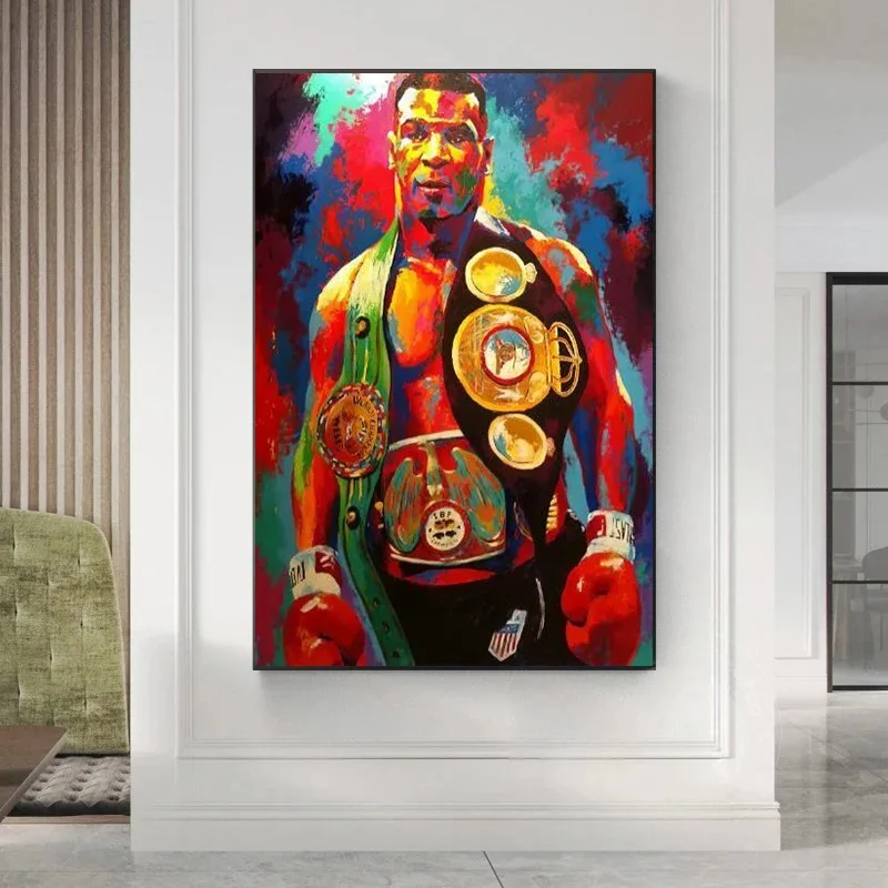 Boxing Mike Tyson Wall Art Painting Star Posters Prints Canvas Painting Print Pictures for Living Room Decoration Cuadros