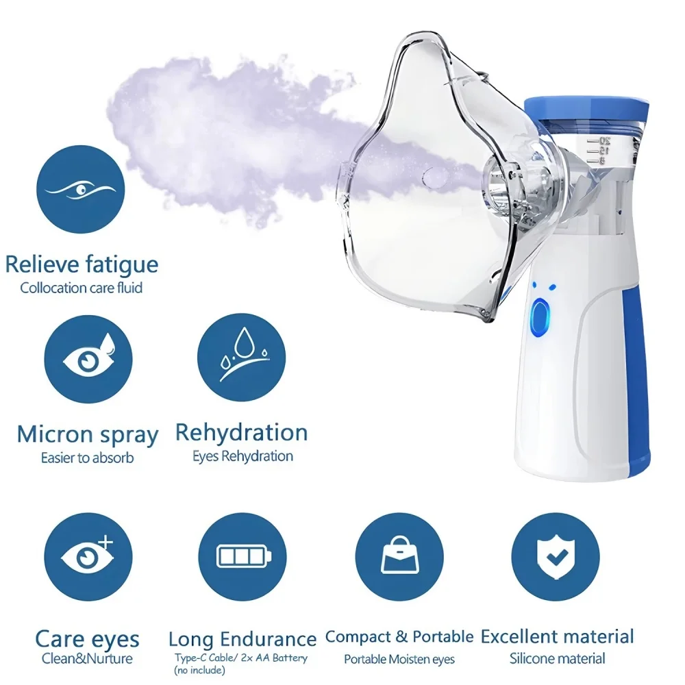 Portable Nebulizer Inhalator Handheld Hydrating Humidifier Adult Kids Skin Care/Drug Inhalation/Medical Treatment Inhaler Tools