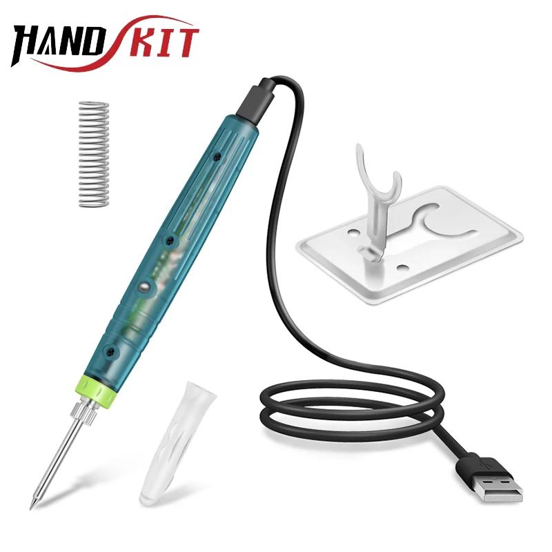 8W USB Soldering Iron Set Adjustable Temperature Ceramic Core Heating Portable Home Welding Solder Repair Tools