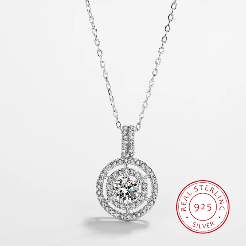 

Luxurious Temperament Authentic S925 Silver Ring Pendant Necklace Elegant and Versatile Valentine's Day Gift Women's Jewelry